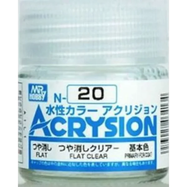 3028034134 Mr Hobby – Acrysion (10 ml) Flat Clear – N-020 - Mr Hobby - Ludik Vault