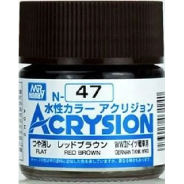 3028034240 Mr Hobby – Acrysion (10 ml) Red Brown – N-047 - Mr Hobby - Ludik Vault