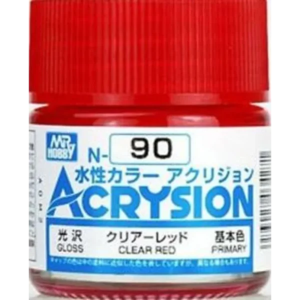 Mr Hobby – Acrysion (10 ml) Clear Red – N-090 - Mr Hobby - Ludik Vault