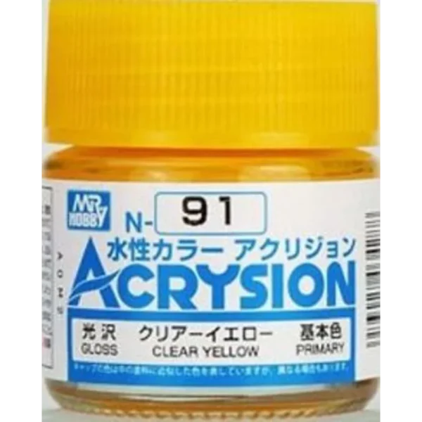 3028034288 Mr Hobby – Acrysion (10 ml) Clear Yellow – N-091 - Mr Hobby - Ludik Vault