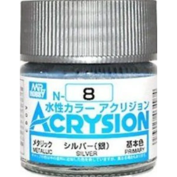 Mr Hobby – Acrysion (10 ml) Silver – N-008 - Mr Hobby - Ludik Vault