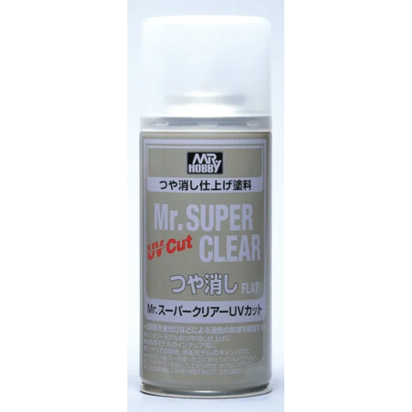 Mr Hobby – Mr. Super Clear UV Cut Flat Spray (170 ml) – B-523 - Mr Hobby - Ludik Vault