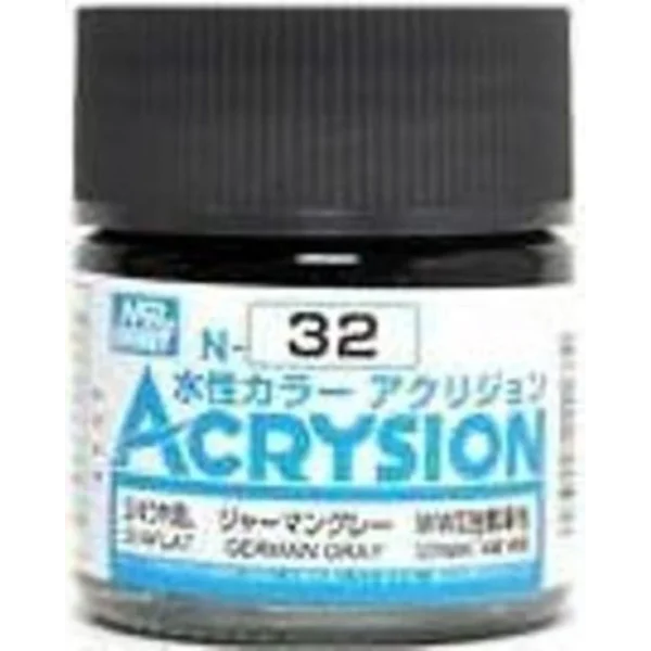 Mr Hobby – Acrysion (10 ml) German Gray – N-032 - Mr Hobby - Ludik Vault
