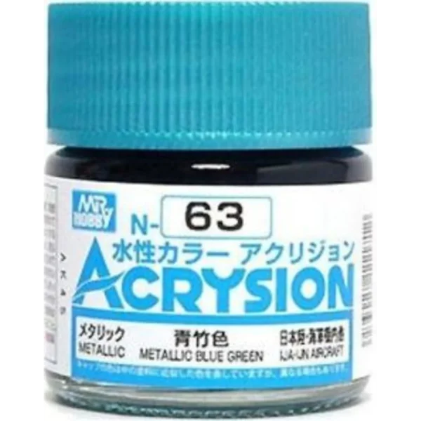 3028111712 Mr Hobby – Acrysion (10 ml) Metallic Blue Green – N-063 - Mr Hobby - Ludik Vault