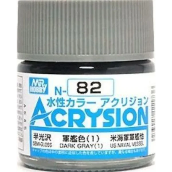 Mr Hobby – Acrysion (10 ml) Dark Gray (1) – N-082 - Mr Hobby - Ludik Vault
