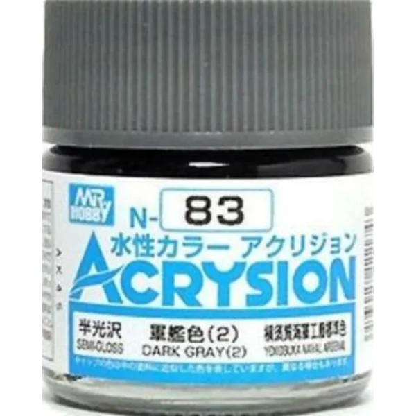 Mr Hobby – Acrysion (10 ml) Dark Gray (2) – N-083 - Mr Hobby - Ludik Vault