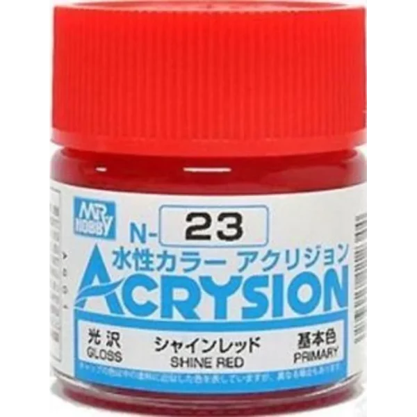 3028112344 Mr Hobby – Acrysion (10 ml) Shine Red – N-023 - Mr Hobby - Ludik Vault