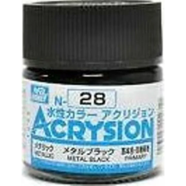Mr Hobby – Acrysion (10 ml) Metal Black – N-028 - Mr Hobby - Ludik Vault