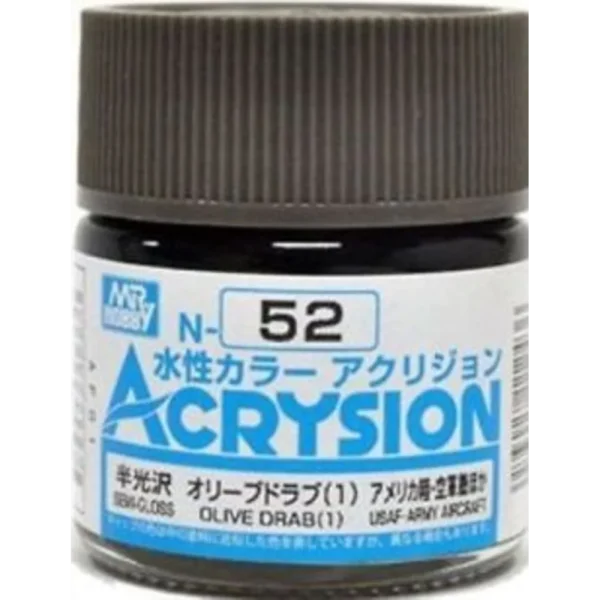 3028112436 Mr Hobby – Acrysion (10 ml) Olive Drab (1) – N-052 - Mr Hobby - Ludik Vault