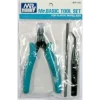 Mr Hobby – Basic Tool Set(Nipper,Angled Tweezer,File)for Plastic ModelKits – BTF-001 - Mr Hobby - Ludik Vault
