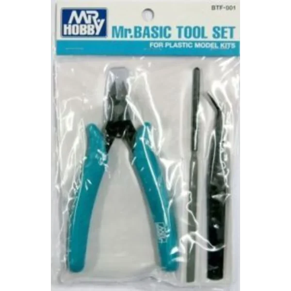 Mr Hobby – Basic Tool Set(Nipper,Angled Tweezer,File)for Plastic ModelKits – BTF-001 - Mr Hobby - Ludik Vault