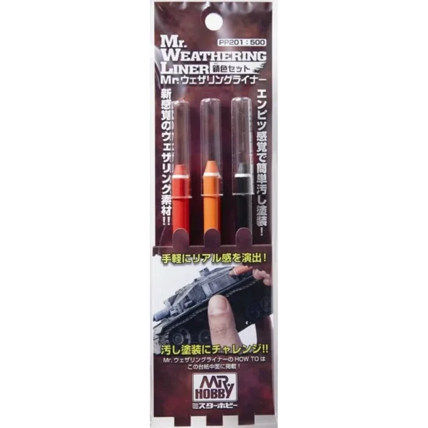 3028420555 Mr Hobby – Mr. Weathering Liner RUST Color Set – PP-201 - Mr Hobby - Ludik Vault