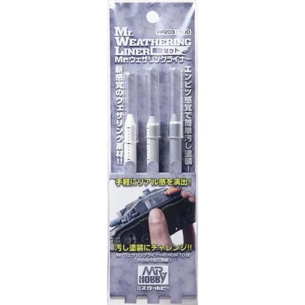 3028420579 Mr Hobby – Mr. Weathering Liner SNOW Color Set – PP-203 - Mr Hobby - Ludik Vault