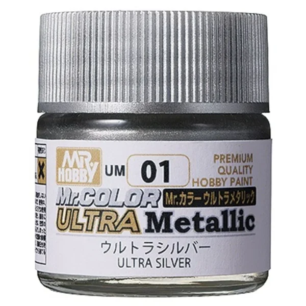 Mr Hobby – Mr. Color Ultra Metallic (10 ml) Ultra Silver – UM-01 - Mr Hobby - Ludik Vault