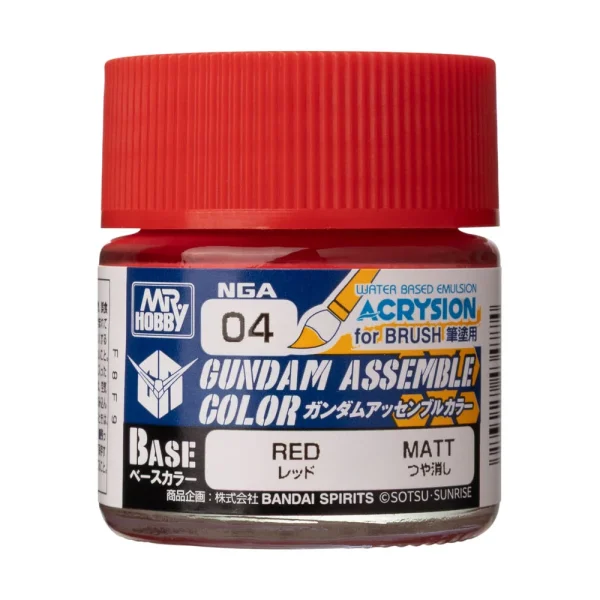 3028434774 Mr Hobby – Acrysion GUNDAM ASSEMBLE COLOR (Base Color) (10 ml) Red – NGA-04 - Mr Hobby - Ludik Vault