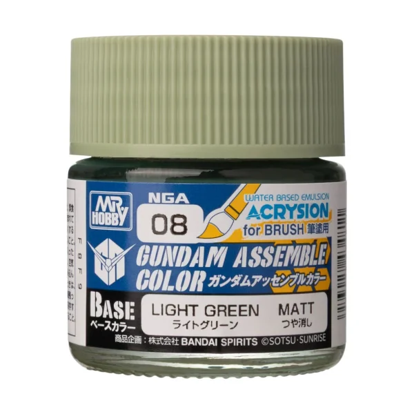 Mr Hobby – Acrysion GUNDAM ASSEMBLE COLOR (Base Color) (10 ml) Light Green – NGA-08 - Mr Hobby - Ludik Vault