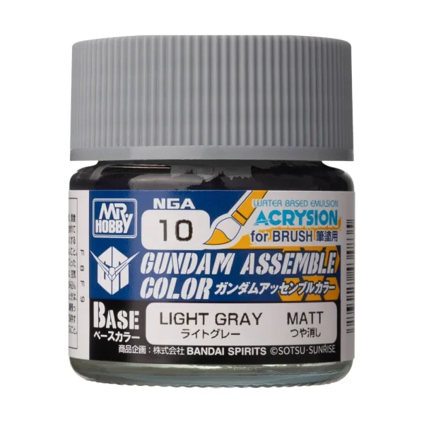 Mr Hobby – Acrysion GUNDAM ASSEMBLE COLOR (Base Color) (10 ml) Light Gray – NGA-10 - Mr Hobby - Ludik Vault