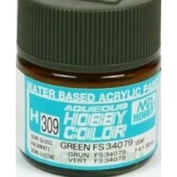3028504996 Mr Hobby – Aqueous Hobby Colors (10 ml) Green FS 34079 – H-309 - Mr Hobby - Ludik Vault
