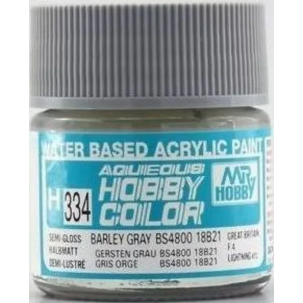 3028505245 Mr Hobby – Aqueous Hobby Colors (10 ml) Barley Gray BS4800/18B21 – H-334 - Mr Hobby - Ludik Vault