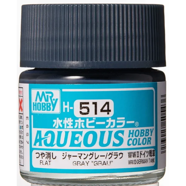 3028505436 Mr Hobby – Aqueous Hobby Colors (10 ml) Gray « Grau – H-514 - Mr Hobby - Ludik Vault