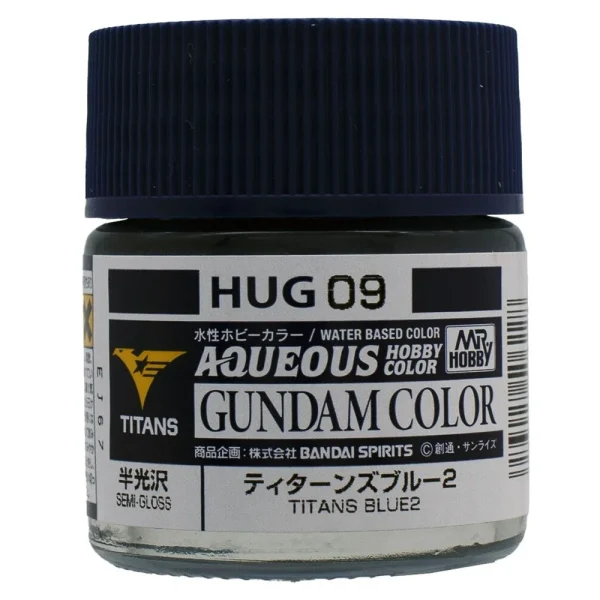 3028506228 Mr Hobby – AQUEOUS GUNDAM COLOR (10ml) TITANS BLUE 2 – HUG-09 - Mr Hobby - Ludik Vault