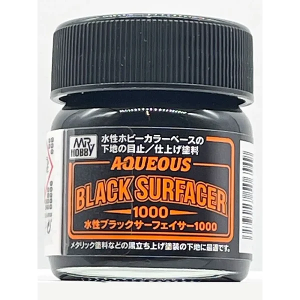 3028506549 Mr Hobby – Aqueous Black Surfacer 1000 (Jar Type) – HSF-03 - Mr Hobby - Ludik Vault