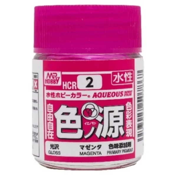 Mr Hobby – Aqueous Hobby Colors (18 ml) Primary Color Pigment Magenta – HCR-2 - Mr Hobby - Ludik Vault