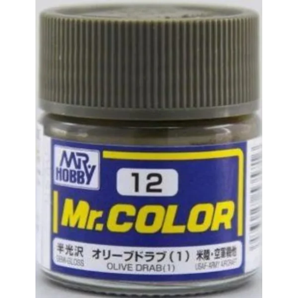 3028535716 Mr Hobby – Mr. Color (10 ml) Olive Drab (1) – C-012 - Mr Hobby - Ludik Vault