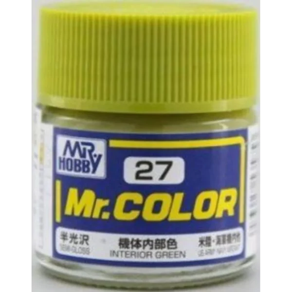3028535853 Mr Hobby – Mr. Color (10 ml) Interior Green – C-027 - Mr Hobby - Ludik Vault