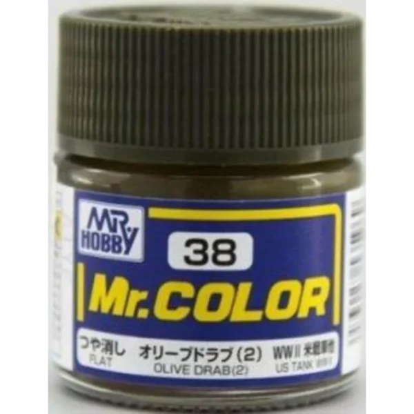 3028535969 Mr Hobby – Mr. Color (10 ml) Olive Drab (2) – C-038 - Mr Hobby - Ludik Vault