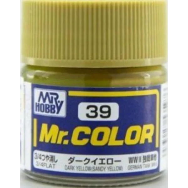3028535976 Mr Hobby – Mr. Color (10 ml) Dark Yellow (Sandy Yellow) – C-039 - Mr Hobby - Ludik Vault