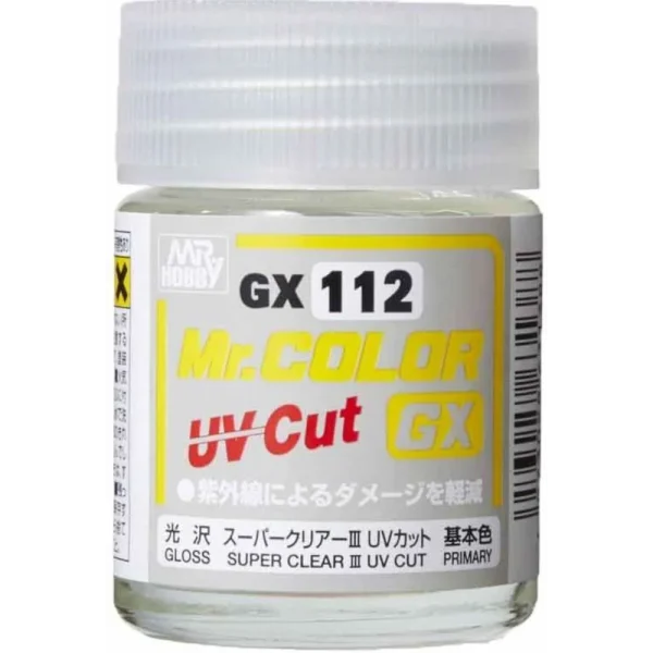 3028631388 Mr Hobby – Mr. Color GX Super Clear III UV Cut Gloss (18ml) – GX-112 - Mr Hobby - Ludik Vault