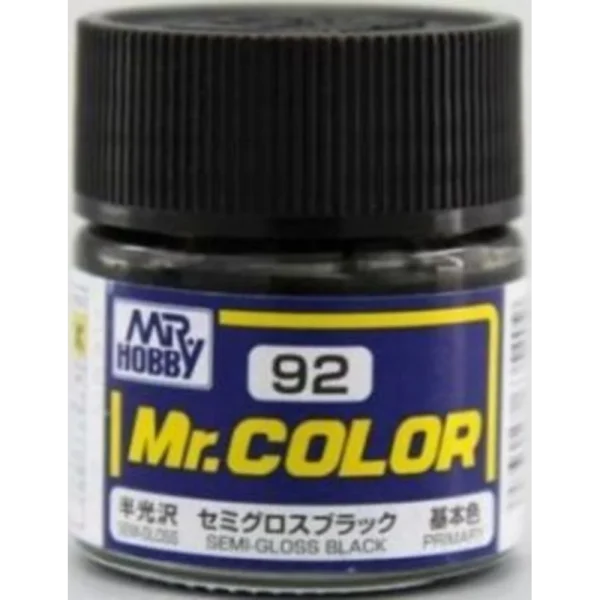 3028635409 Mr Hobby – Mr. Color (10 ml) Semi Gloss Black – C-092 - Mr Hobby - Ludik Vault