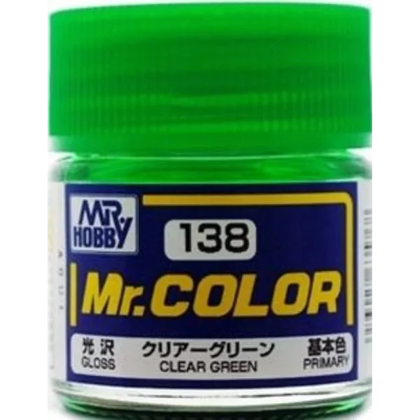 Mr Hobby – Mr. Color (10 ml) Clear Green – C-138 - Mr Hobby - Ludik Vault