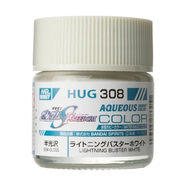 3028733051 Mr Hobby – AQUEOUS GUNDAM COLOR (10ml) LIGHTNING BUSTER WHITE – HUG-308 - Mr Hobby - Ludik Vault