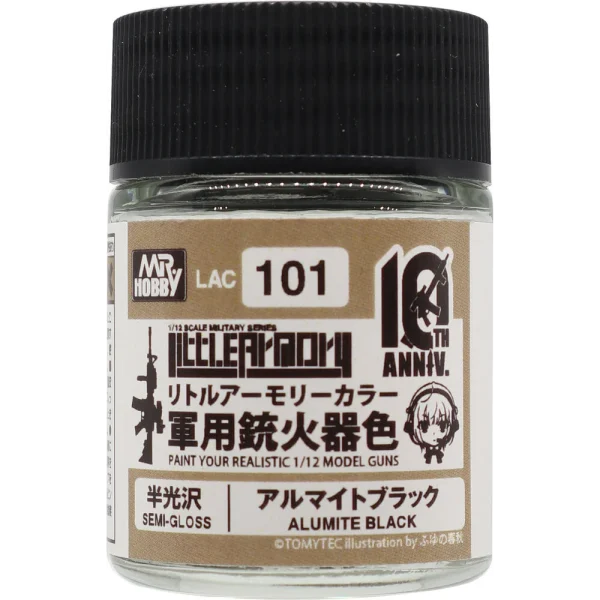 3028733150 Mr Hobby – Little Armory Color (18ml) 10th Anniv. ALUMITE BLACK – LAC-101 - Mr Hobby - Ludik Vault