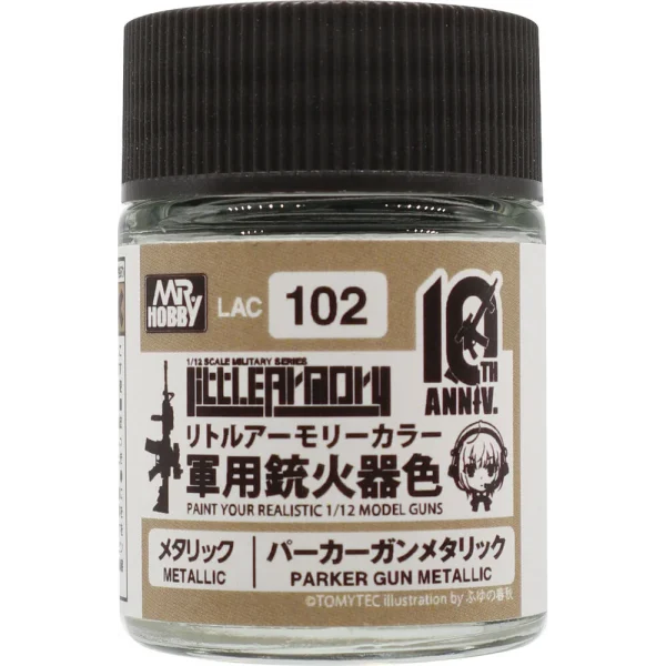 Mr Hobby – Little Armory Color (18ml) 10th Anniv. PARKER GUN METALLIC – LAC-102 - Mr Hobby - Ludik Vault