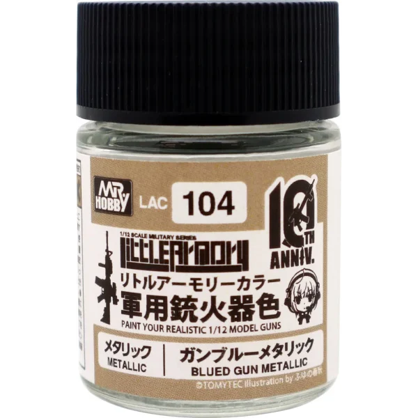 Mr Hobby – Little Armory Color (18ml) 10th Anniv. BLUED GUN METALIC – LAC-104 - Mr Hobby - Ludik Vault