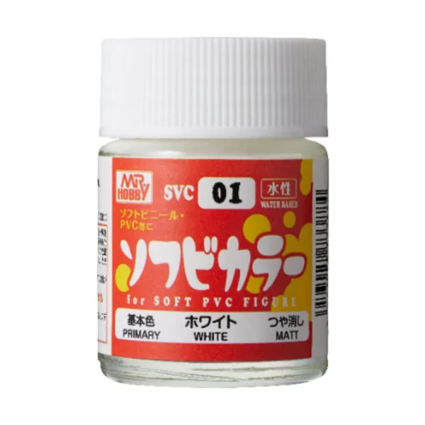 Mr Hobby – Water-Based SOFUBI Color (18 ml) White – SVC-01 - Mr Hobby - Ludik Vault