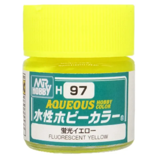 3028734362 Mr Hobby – Aqueous Hobby Colors (10 ml) Fluorescent Yellow – H-097 - Mr Hobby - Ludik Vault
