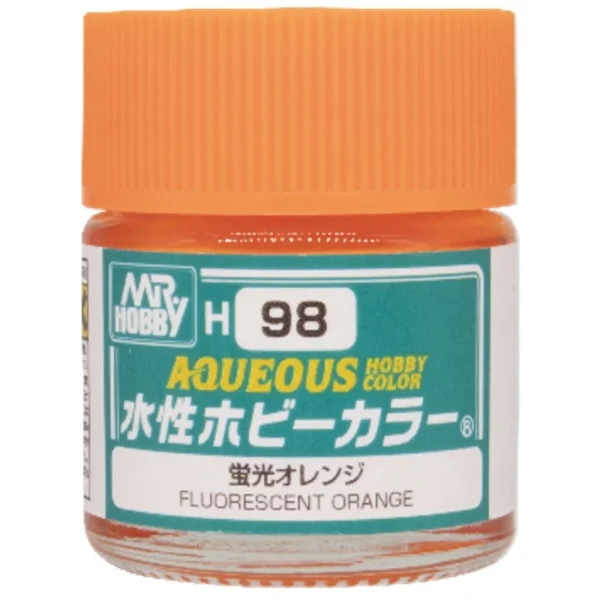 3028734379 Mr Hobby – Aqueous Hobby Colors (10 ml) Fluorescent Orange – H-098 - Mr Hobby - Ludik Vault