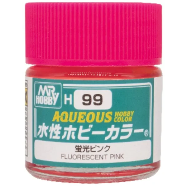 3028734386 Mr Hobby – Aqueous Hobby Colors (10 ml) Fluorescent Pink – H-099 - Mr Hobby - Ludik Vault