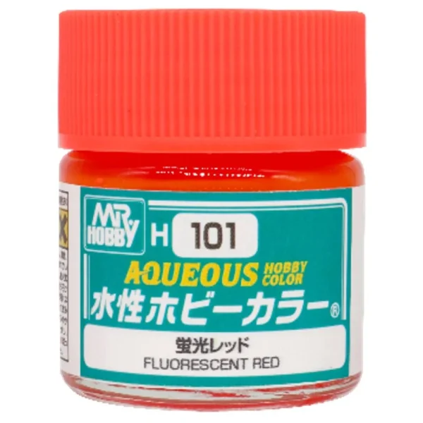 3028734409 Mr Hobby – Aqueous Hobby Colors (10 ml) Fluorescent Red – H-101 - Mr Hobby - Ludik Vault