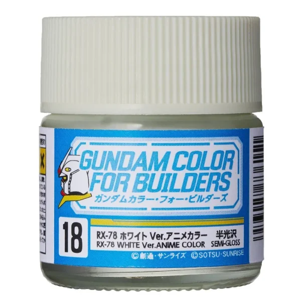 Mr Hobby – Gundam Color For Builders (10ml) RX-78 WHITE Ver. – UG-18 - Mr Hobby - Ludik Vault