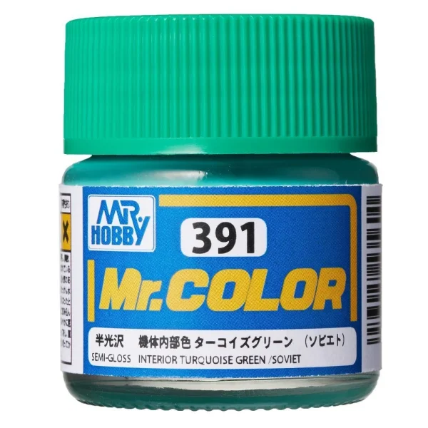 Mr Hobby – Mr. Color (10 ml) Interior Turquoise Green (Soviet) – C-391 - Mr Hobby - Ludik Vault