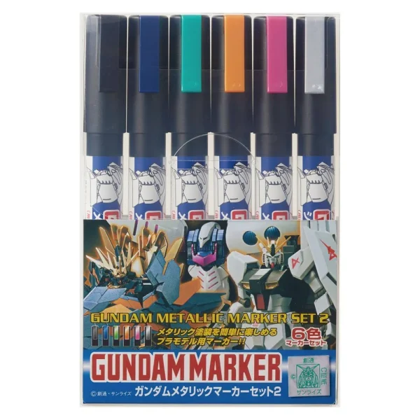 Mr Hobby – Gundam Metallic Marker Set 2 – GMS-125 - Mr Hobby - Ludik Vault