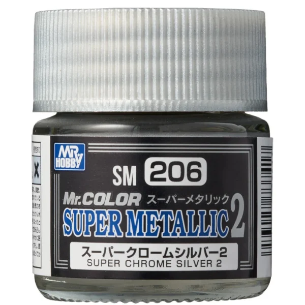 3028737417 Mr Hobby – Mr. Color Super Metallic Colors II(10 ml)Super Chrome Silver II – SM-206 - Mr Hobby - Ludik Vault