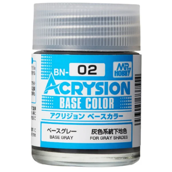 3028737554 Mr Hobby – Acrysion Base Color (18 ml) Base Grey – BN-02 - Mr Hobby - Ludik Vault