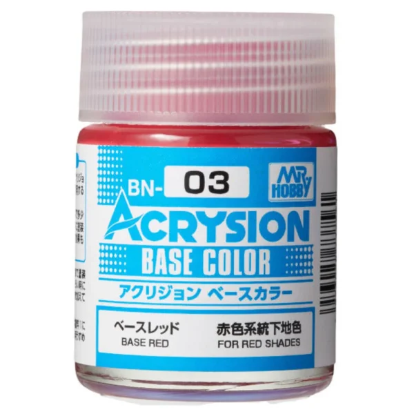 3028737561 Mr Hobby – Acrysion Base Color (18 ml) Base Red – BN-03 - Mr Hobby - Ludik Vault