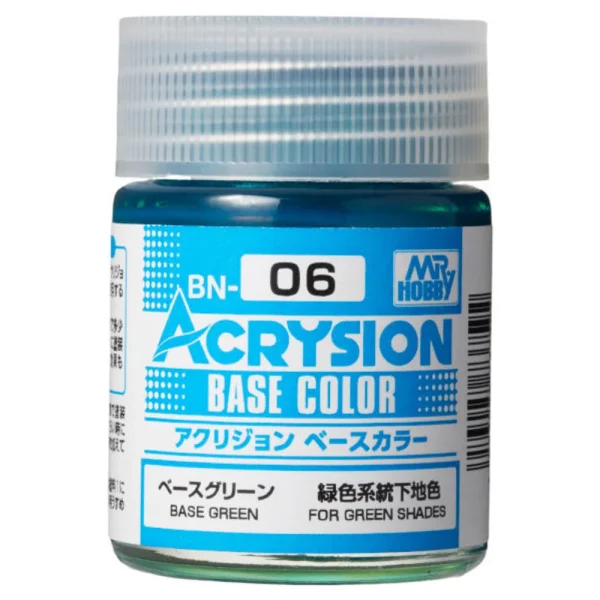 3028737592 Mr Hobby – Acrysion Base Color (18 ml) Base Green – BN-06 - Mr Hobby - Ludik Vault